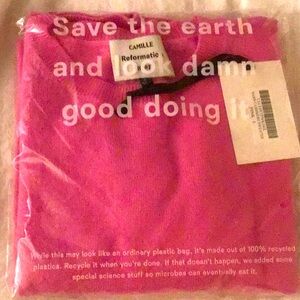 Pink cashmere sweater.